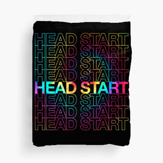 Rainbow Tie Dye Head Start Team Back To School Duvet Covers