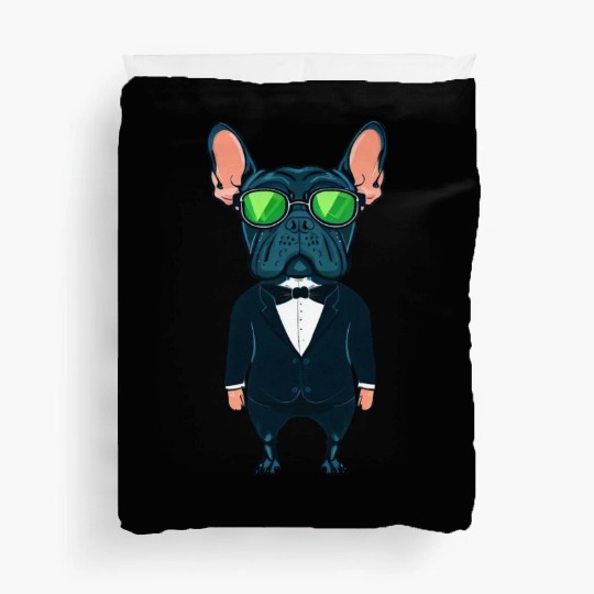 Frenchie The Gangster Duvet Covers