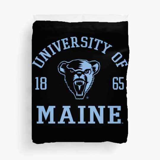 Maine Black Bears Stamp Logo Officially Duvet Covers