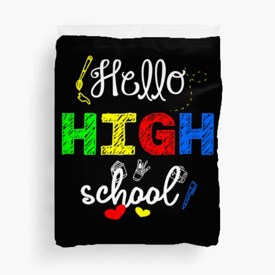 High school First Day Back To School Student Duvet Covers