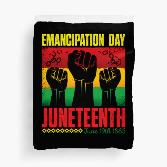 Ecipation Day 1865 African American Juneteenth Fla Duvet Covers