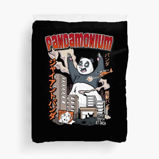 Pandemonium Panda Giant Attacking Duvet Covers
