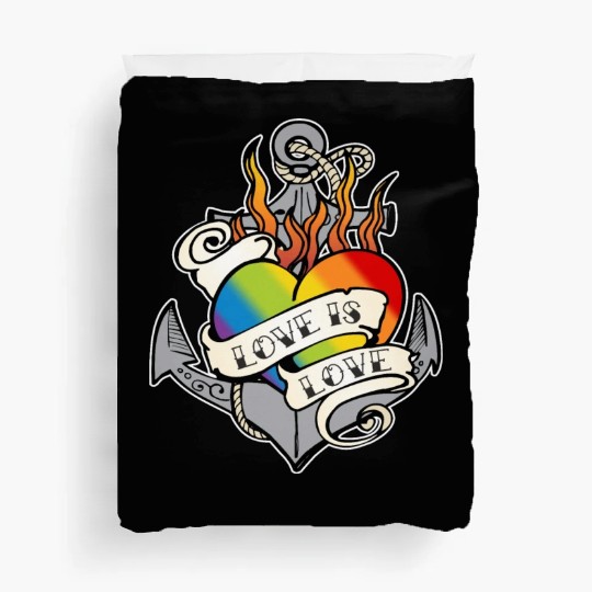 Pride LGBTQ+ Community Love is Love Rainbow Colour Duvet Covers