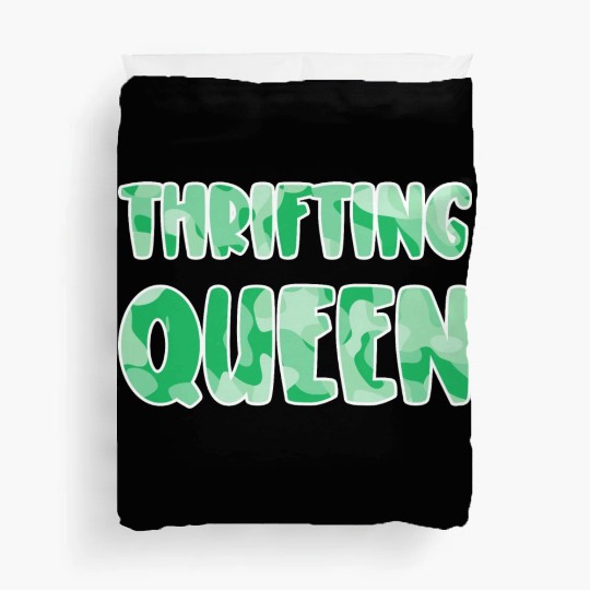 Thrifting Queen green camo Duvet Covers