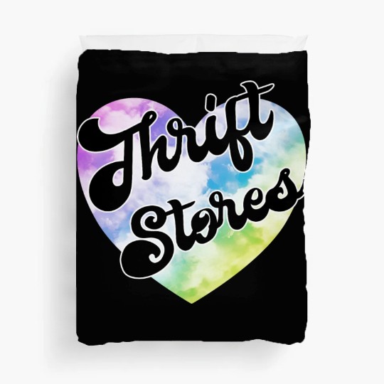 Thrift Stores pastel clouds heart Duvet Covers