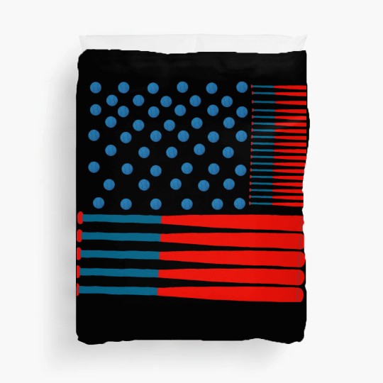Baseball Stars & Stripes: A Patriotic Swing Duvet Covers