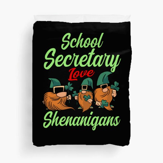 School Secretary St. Patrick's Day Duvet Covers