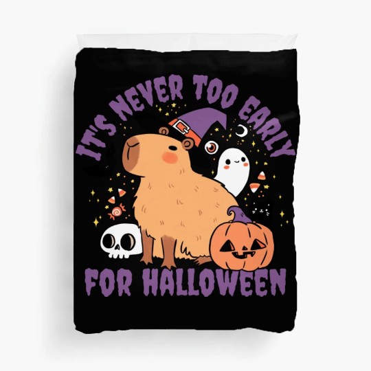 It Is Never Too Early For Halloween Cute Capybara Duvet Covers
