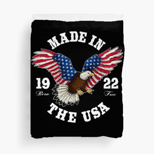 100 Year Old Patriotic Eagle Usa Flag 1922 Duvet Covers