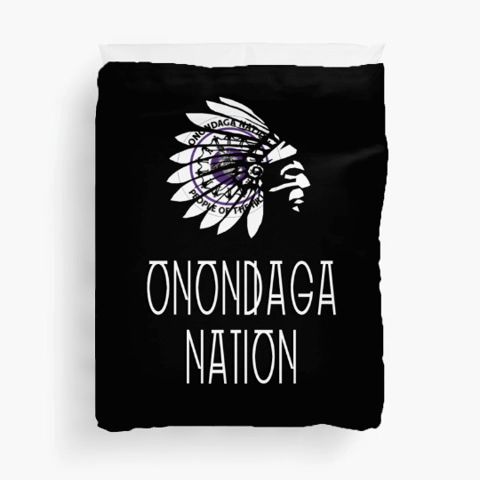 Onondaga Nation Indigenous Native American Headdre Duvet Covers