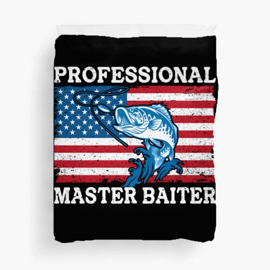 Professional Master Baiter Us American Flag Bass Duvet Covers