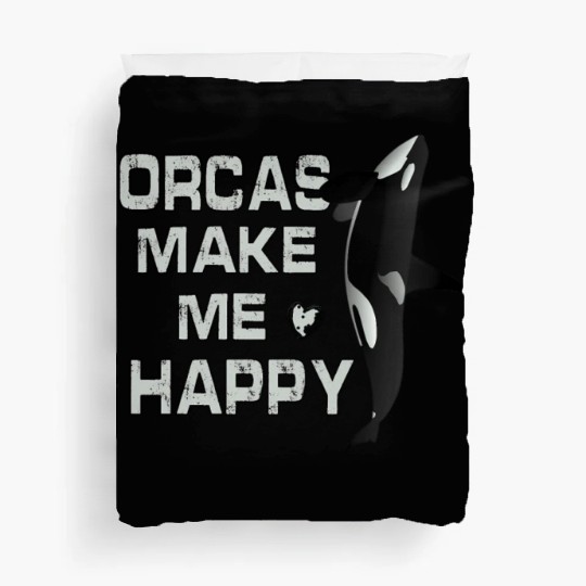 Orcas Make Me Happy Killer Whale Duvet Covers
