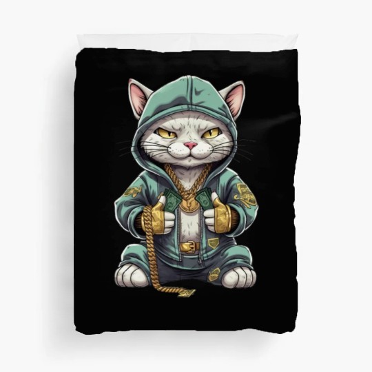 Hip-Hop Kitty - Money Moves Duvet Covers