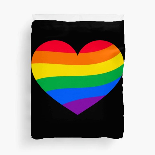 lgbt Gay Pride Rainbow Heart Duvet Covers
