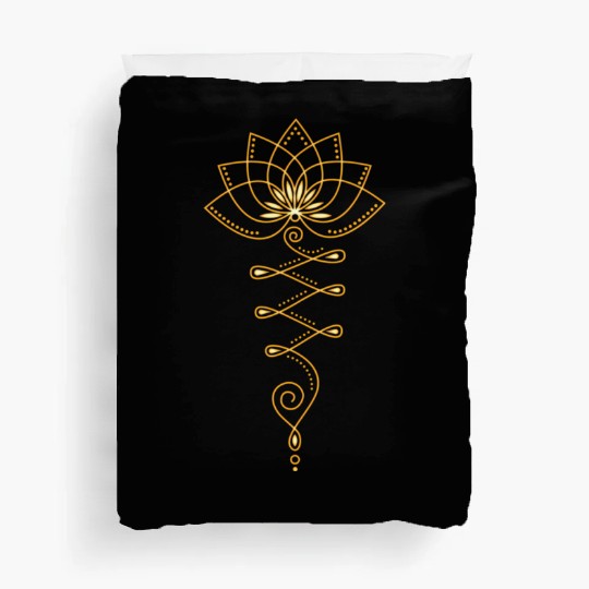 Lotus Unalome Yoga Meditation Zen Buddhism Duvet Covers