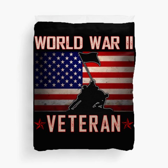 American Patriot Wwii Veteran Military World War 2 Duvet Covers