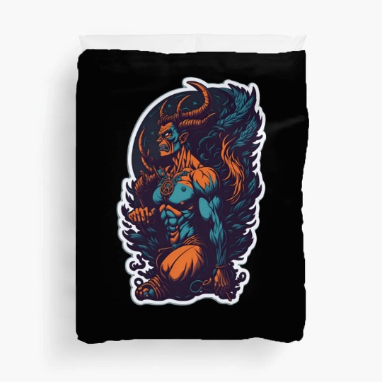 Strong fantasy minotaur Duvet Covers