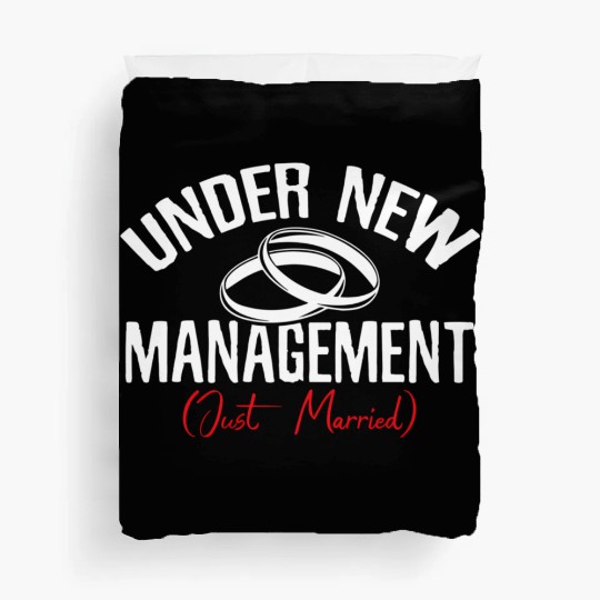 Under Newagement Just Married Groom Bride Wedding Duvet Covers