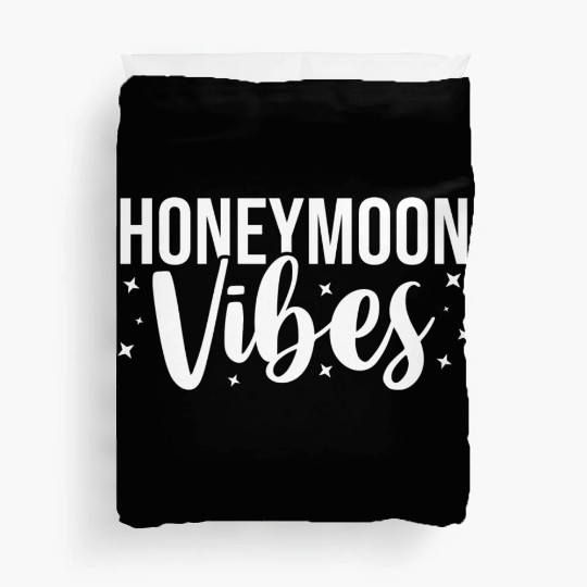 Bride Groom Vacation Newlywed Trip Honeymoon Vibes Duvet Covers
