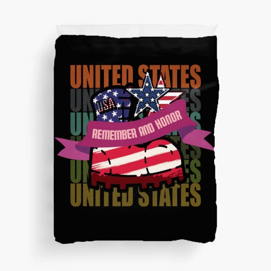 God bless America the land of the free Duvet Covers