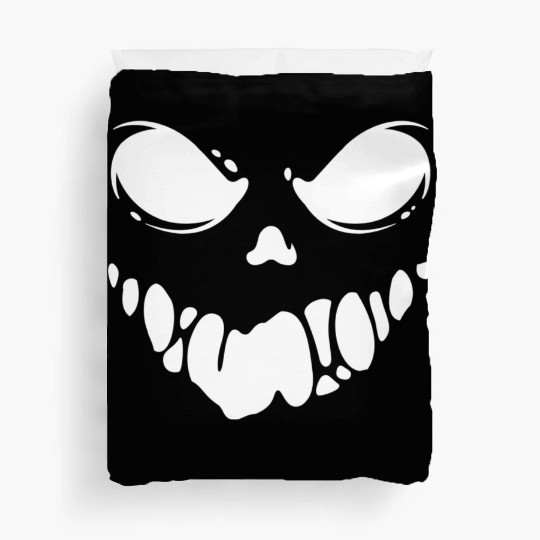 Black Spooky scary Ghost face Duvet Covers design
