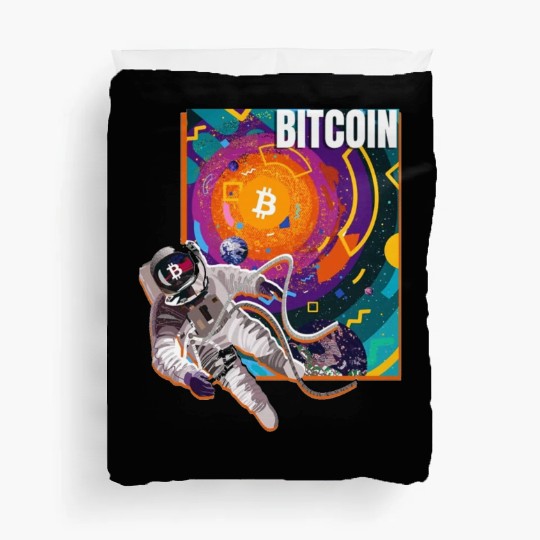 Bitcoin Coin-Crypto Astronaut Duvet Covers