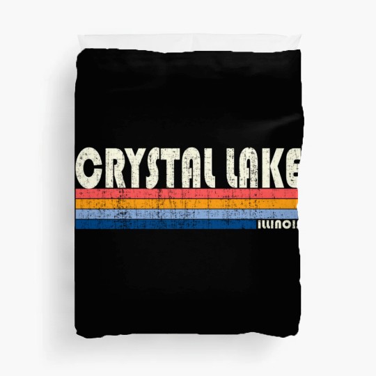 70S 80S Style Crystal Lake Il Duvet Covers