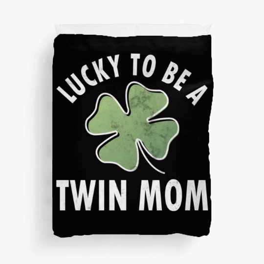 Lucky To Be A Twin Mom Saint Patric Day Duvet Covers