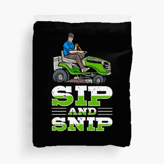 Lawn Mowing Lawn Mower Gardener Gardening Beer Duvet Covers