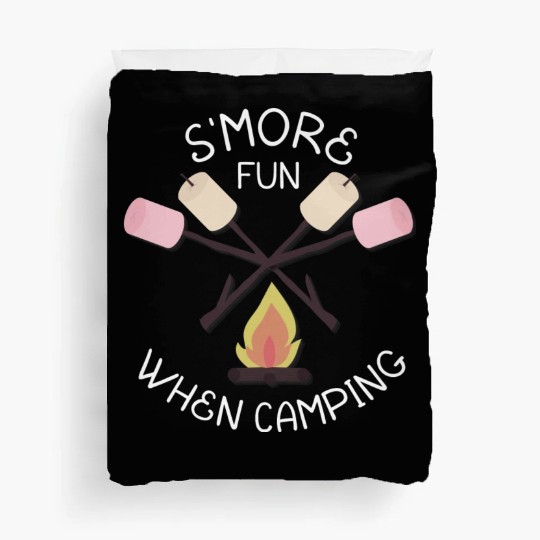 S more Fun When Camping Outdoors Lover Duvet Covers