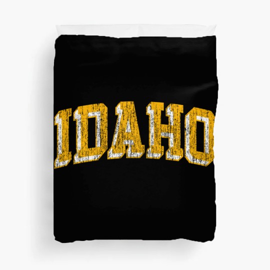 Idaho Vandals Block Logo Black Duvet Covers
