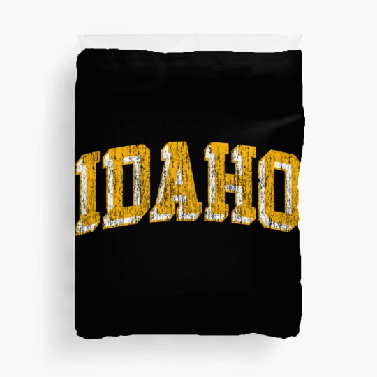 Idaho Vandals Block Logo Black Duvet Covers