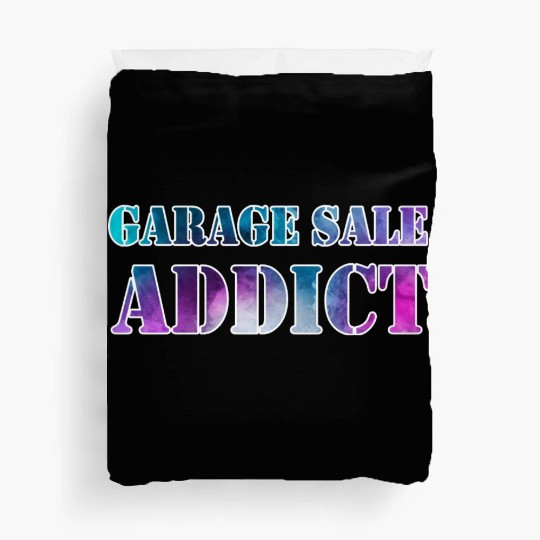 Garage Sale Addict blue purple watercolor Duvet Covers