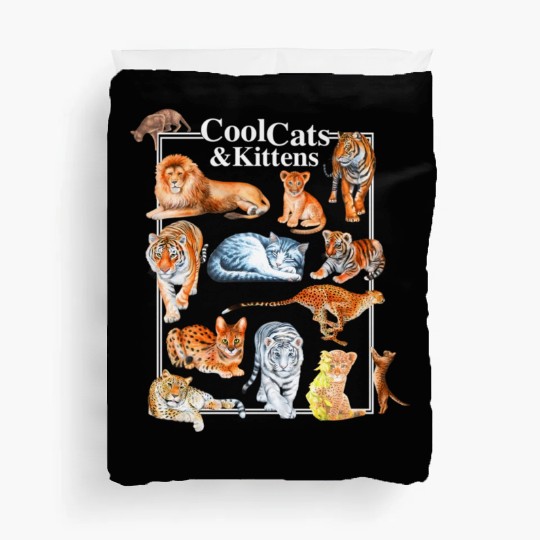 Cats And Kittens Tiger Lion Leopard Felines Duvet Covers