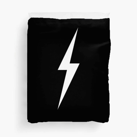 le Lightning Bolt In White Duvet Covers