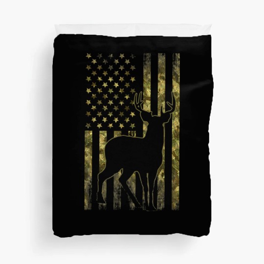 Mule Buck Deer Hunting American Camouflage Usa Fla Duvet Covers