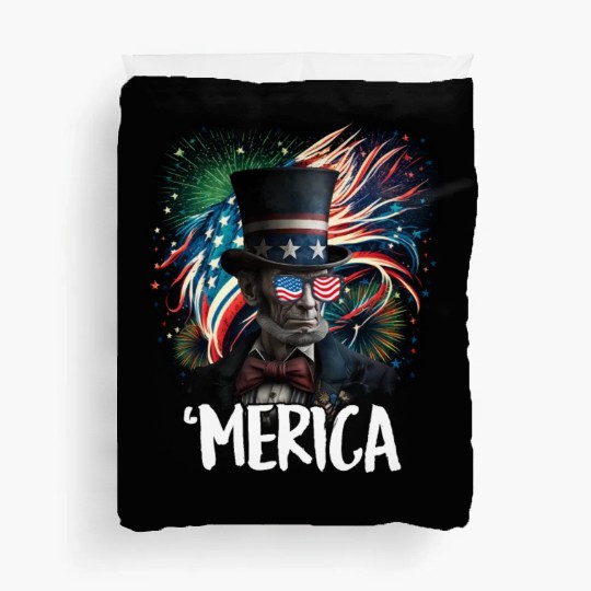 Merica Lincoln Independence Day Party 4th July Duvet Covers