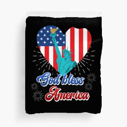 God Bless America Independence Day 4th July USA Duvet Covers