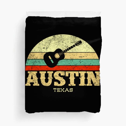 Austin Texas Guitar Lone Star State Duvet Covers