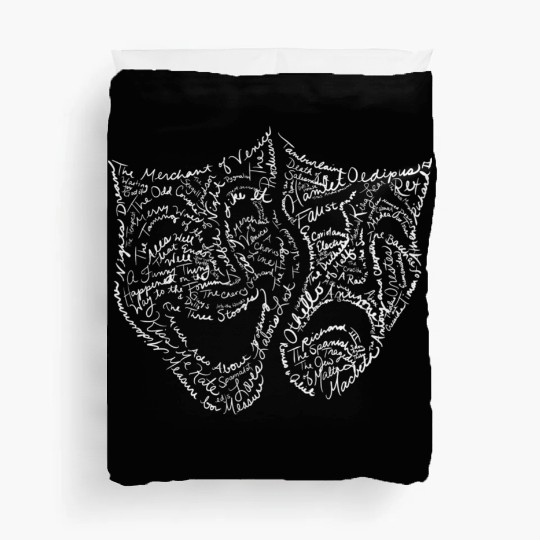 Comedy Tragedy Word Duvet Covers