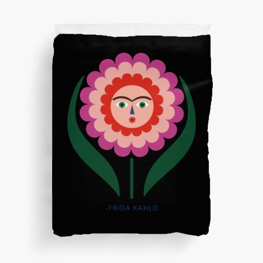 Frida Kahlo Colorful Flower Feminist Mexican Duvet Covers