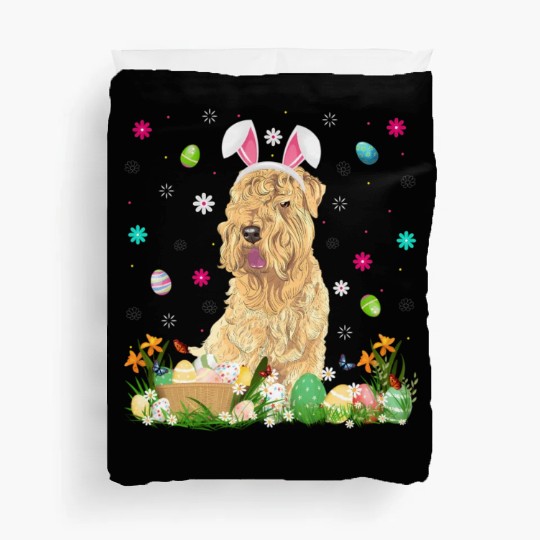 Easter Egg Wheaten Dog Easter Sunday Duvet Covers