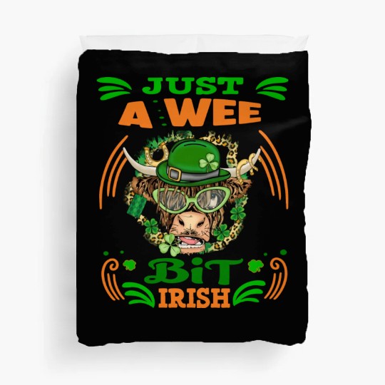 Just A Wee Bit Irish Highland Cow Lover Idea Duvet Covers