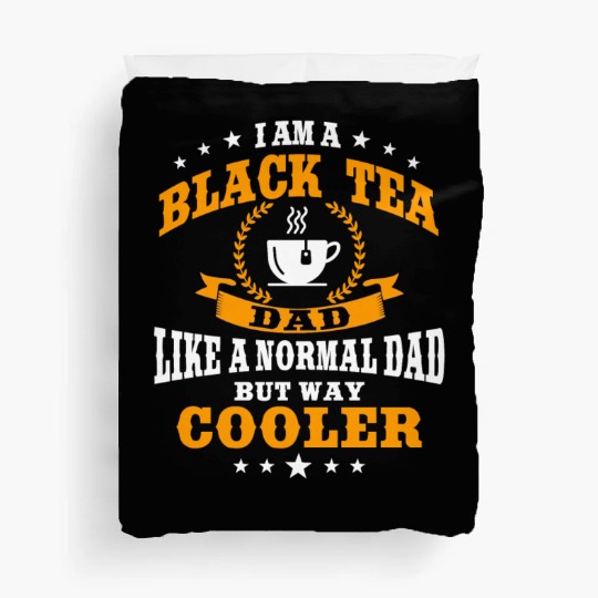 Black Tea Dad Outfit For Father's Day Duvet Covers