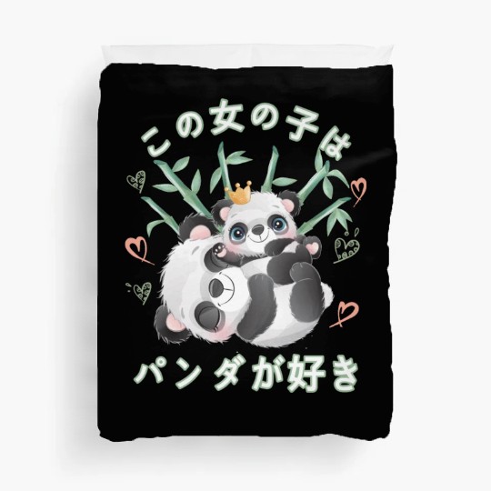 Panda Love Mom Panda Bear Duvet Covers