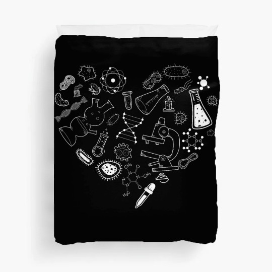 Science Student, Science Teacher Heart Science Duvet Covers