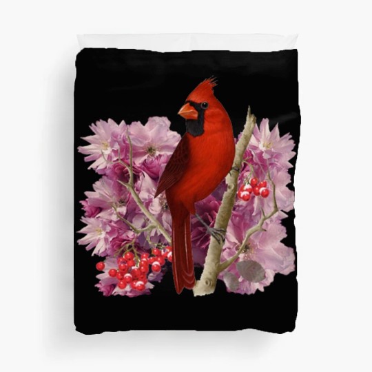 Funny Red Cardinal Bird Ornament Christmas Gifts Duvet Covers
