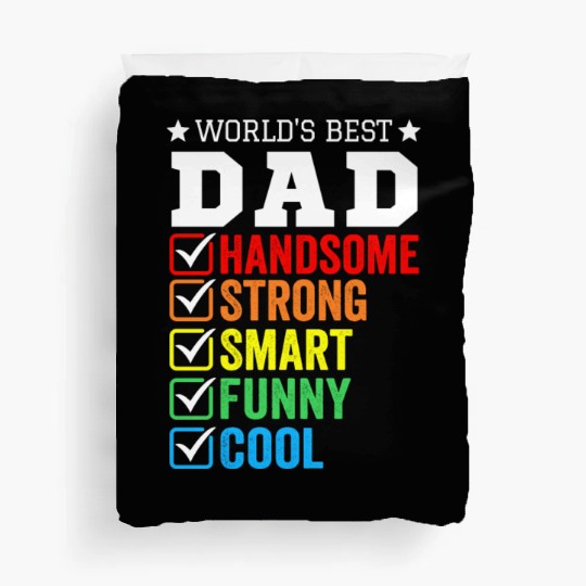 Father's Day is the best dad ever, Gifts for Dad. Duvet Covers
