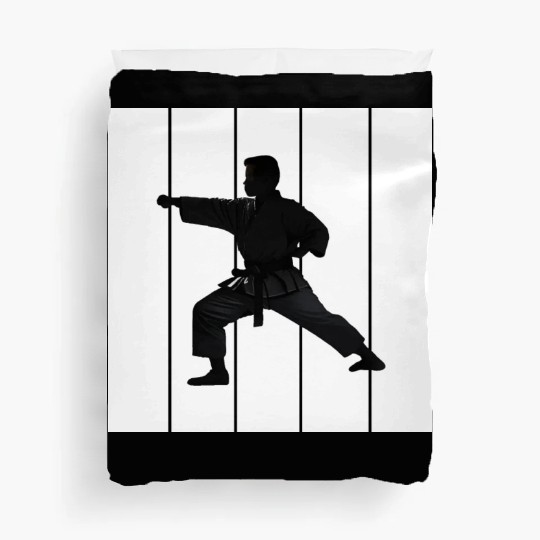 Fighter MMA Karate Taekwondo Jiu Jitsu training Duvet Covers