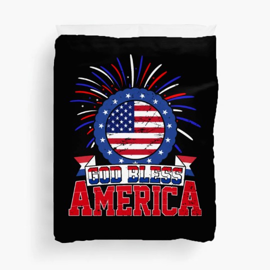 God Bless America Independence Day USA Patriot Duvet Covers